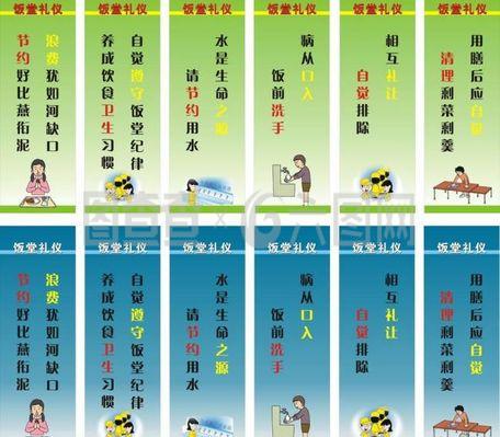 饭堂礼仪图片